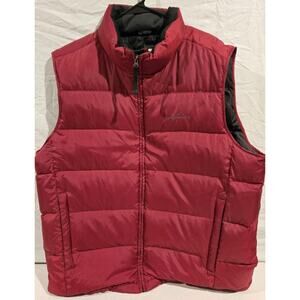 Eddie Bauer Goose Down Vest Mens Size Tall Xl Red Puffer